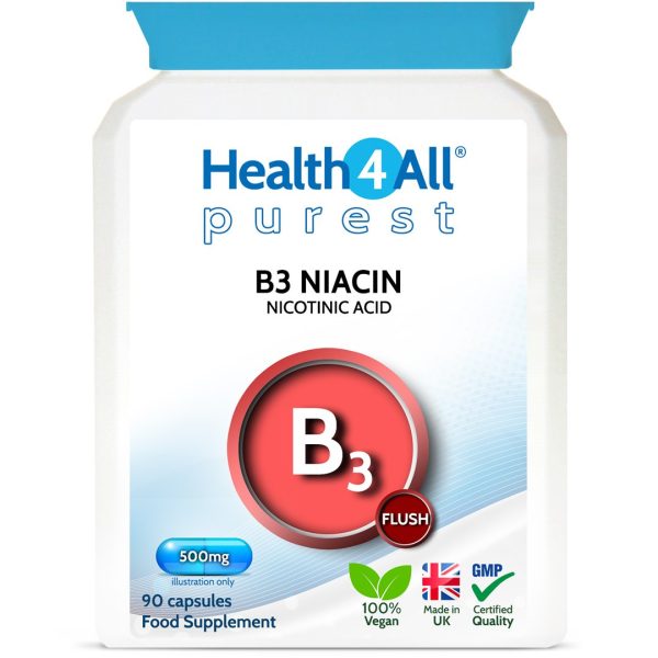 B3-Niacin-Purest-500mg-90-capsules-1.jpg Vitamin B3 Niacin (Nicotinic Acid) 500mg Capsules